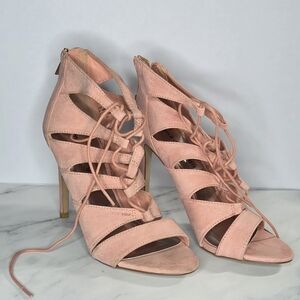 Madden Girl Pink Strappy Heels Used 6M